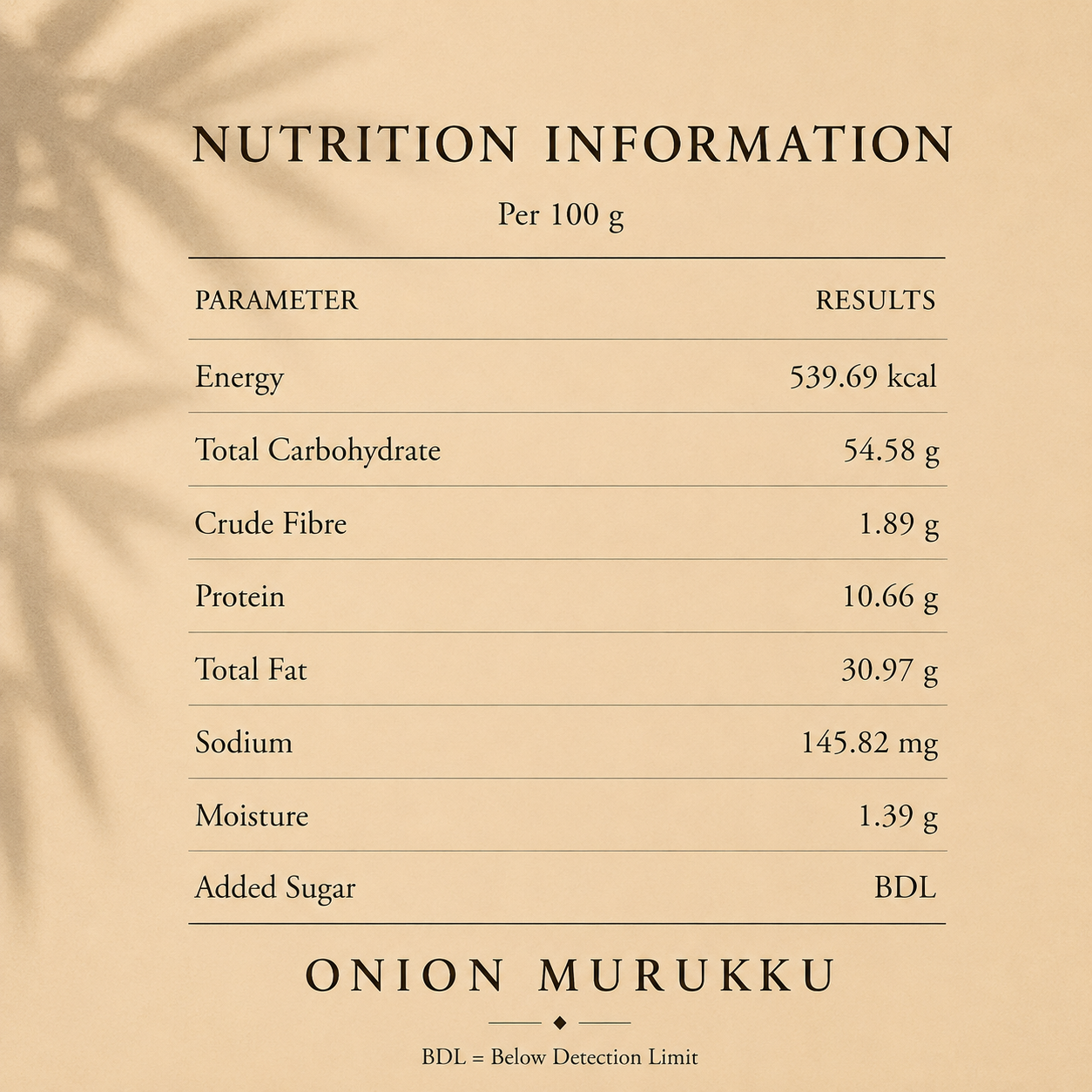 Nutrition Information