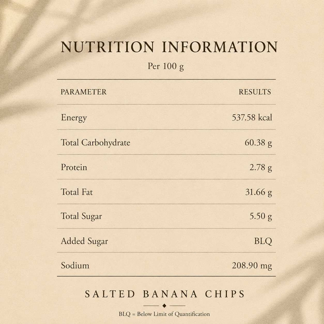 Nutrition Information